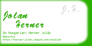jolan herner business card